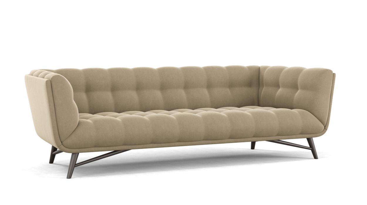 Profile Large 3-Seat Sofa by Roche Bobois #Cabaret fabric/Dune