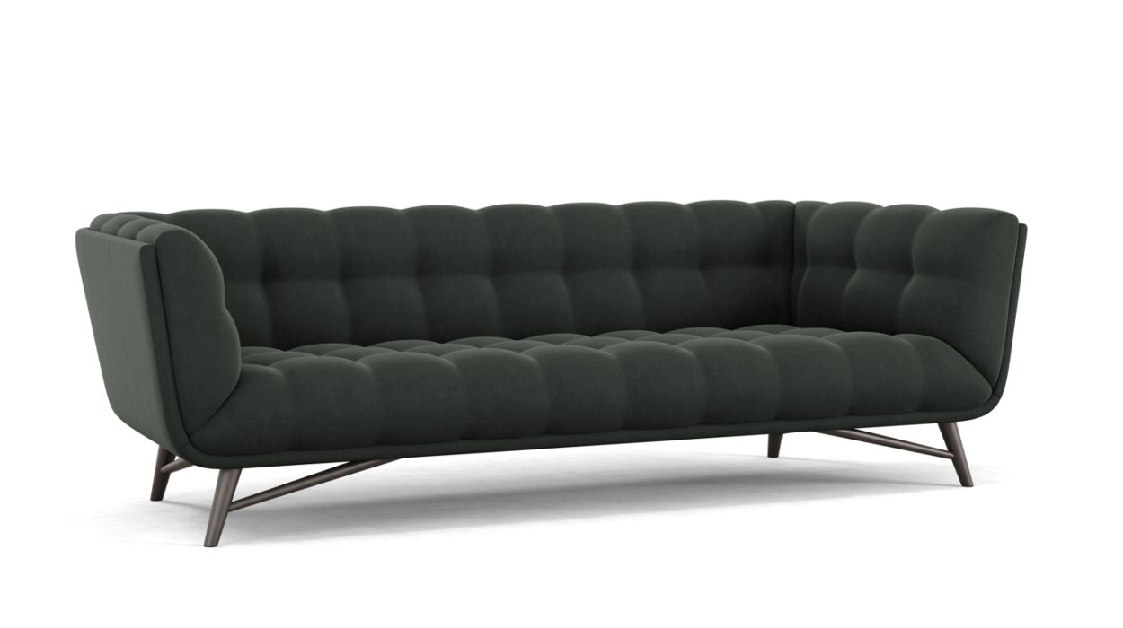 Profile Large 3-Seat Sofa by Roche Bobois #Cabaret fabric/Plomb