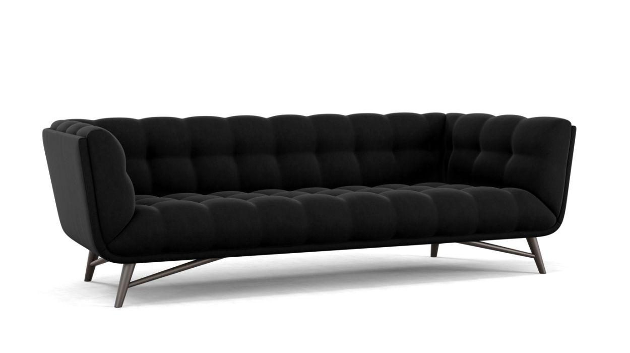 Profile Large 3-Seat Sofa by Roche Bobois #Cabaret fabric/Black