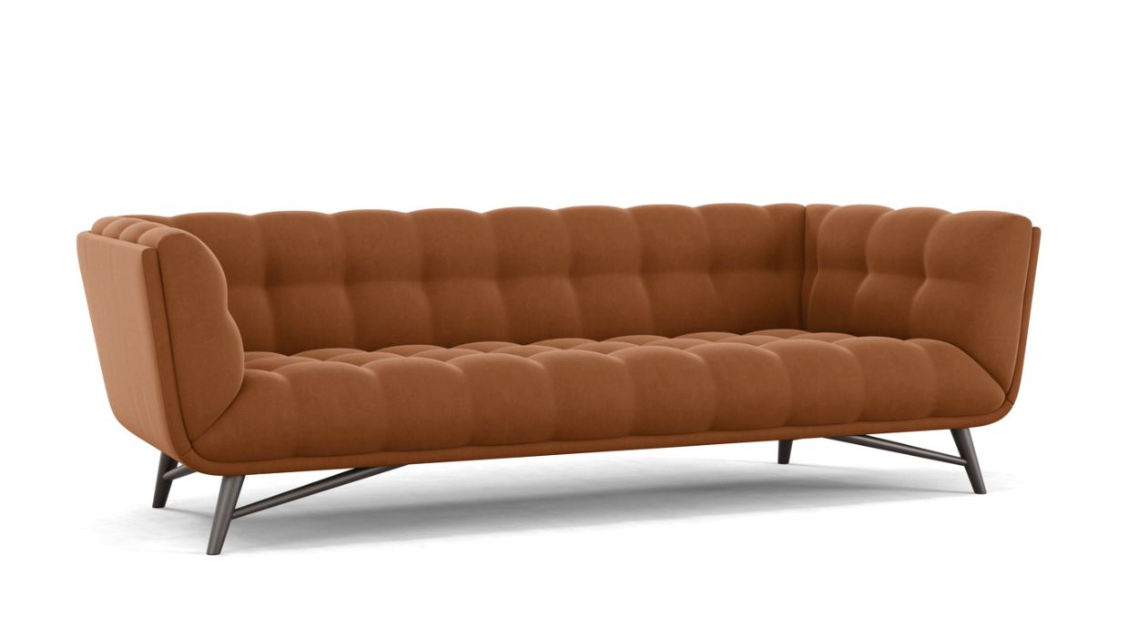 Profile Large 3-Seat Sofa by Roche Bobois #Cabaret fabric/Henné