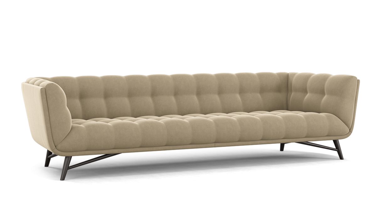 PROFILE LARGE 4-SEAT SOFA by Roche Bobois #Cabaret fabric/Dune