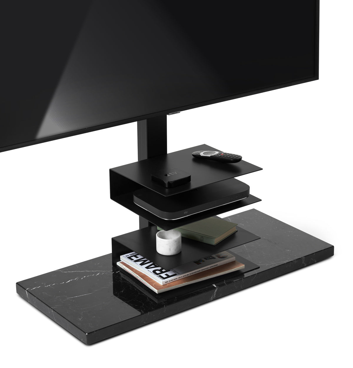 PTOLOMEO TV SMART - Floor mounted steel stand.