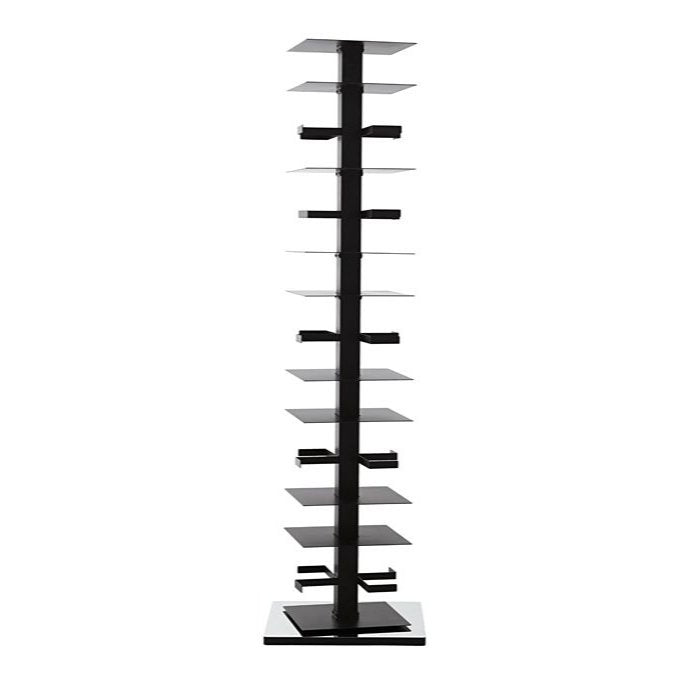 Ptolomeo x4 - Open swivel stainless steel bookcase