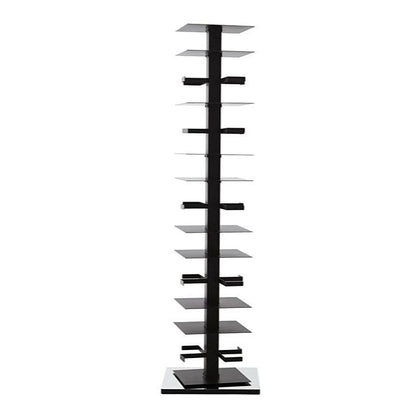 Ptolomeo x4 - Open swivel stainless steel bookcase
