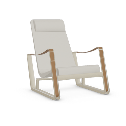 Cite Lounge Chair (Prouve Blanc Colombe (Ecru) powder-coated (smooth)) by Vitra