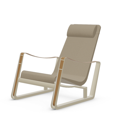 Cite Lounge Chair (Prouve Blanc Colombe (Ecru) powder-coated (smooth)) by Vitra