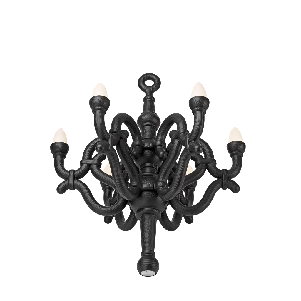 Fallen Chandelier M wireless rechargeable lamp by Qeeboo #Black