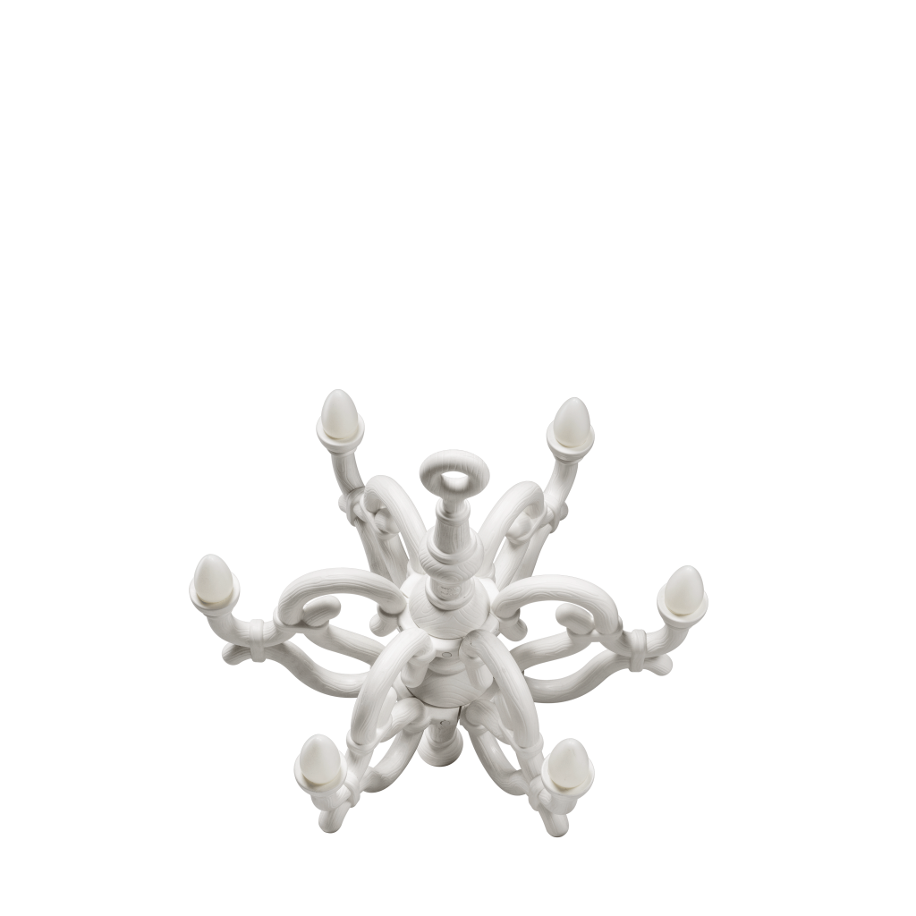 Fallen Chandelier M wireless rechargeable lamp by Qeeboo #White