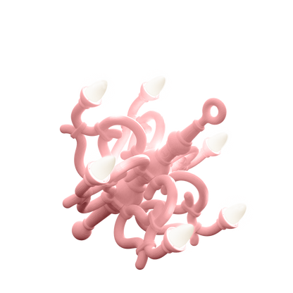 Fallen Chandelier M wireless rechargeable lamp by Qeeboo #Powder Pink
