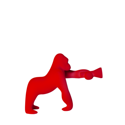Kong XS Velvet Finish table and a floor lamp