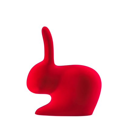 Rabbit Chair Velvet Finish by Qeeboo #Red