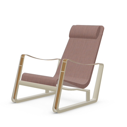 Cite Lounge Chair (Prouve Blanc Colombe (Ecru) powder-coated (smooth)) by Vitra