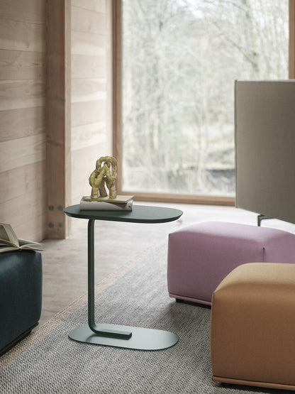 Relate side table, h. 60,5 cm, dark green
