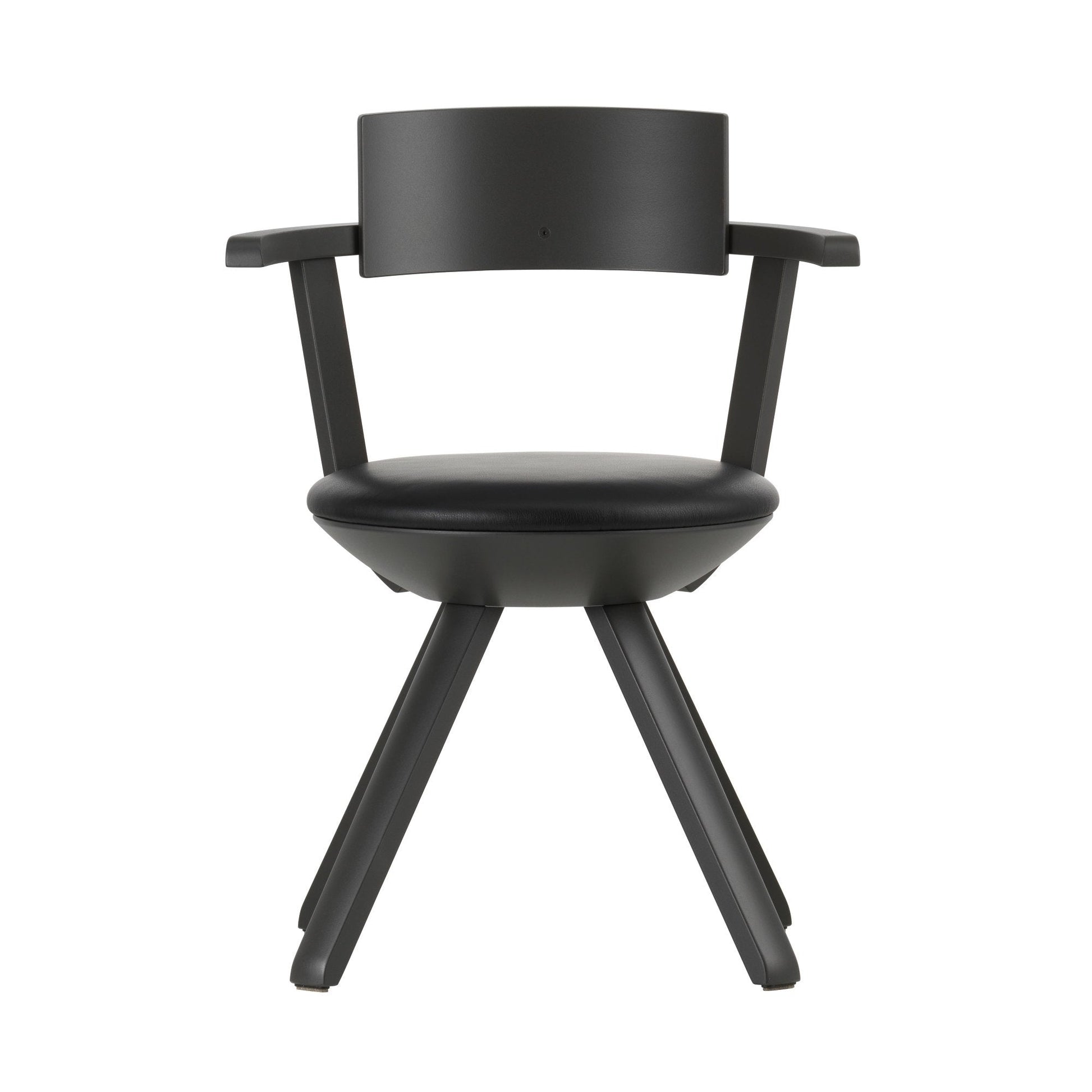 Artek Rival Chair — asphalt lacquered/black premium leather