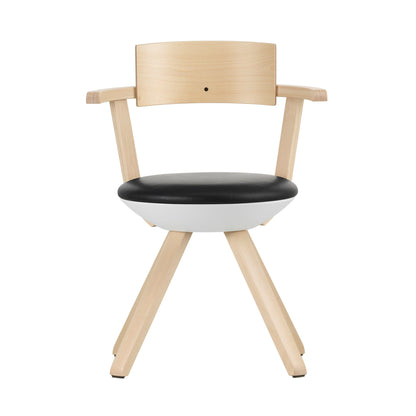 Artek Rival Chair — birch/black premium leather