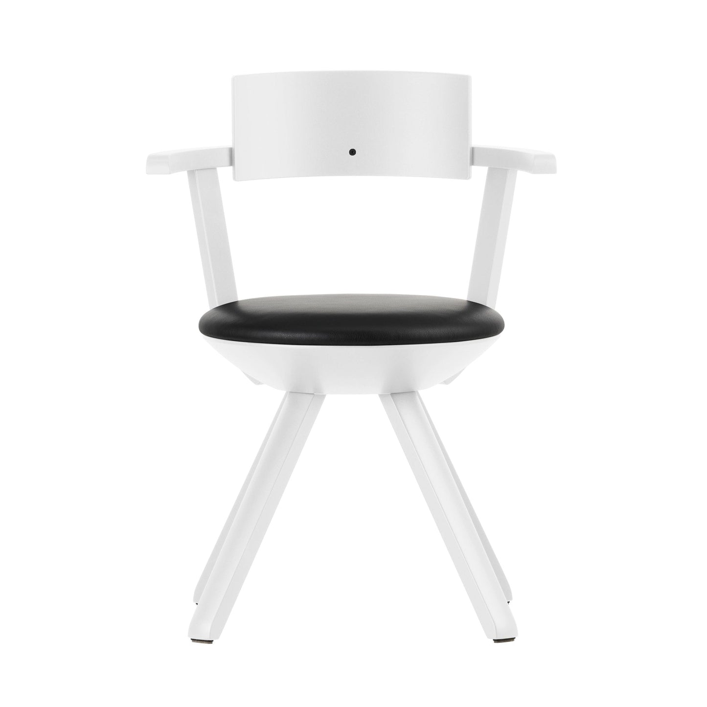 Artek Rival Chair — white lacquered/black premium leather