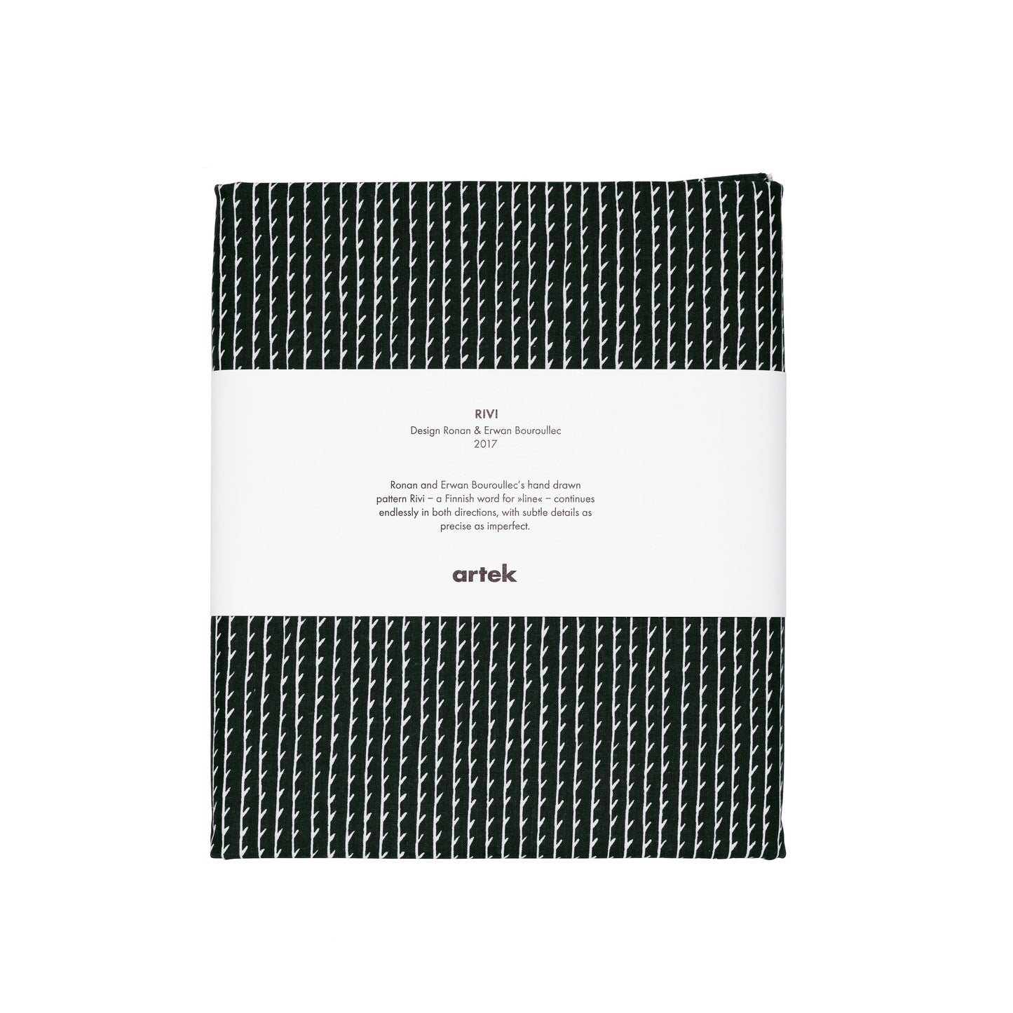 Artek Rivi Fabric, canvas cotton — black/white