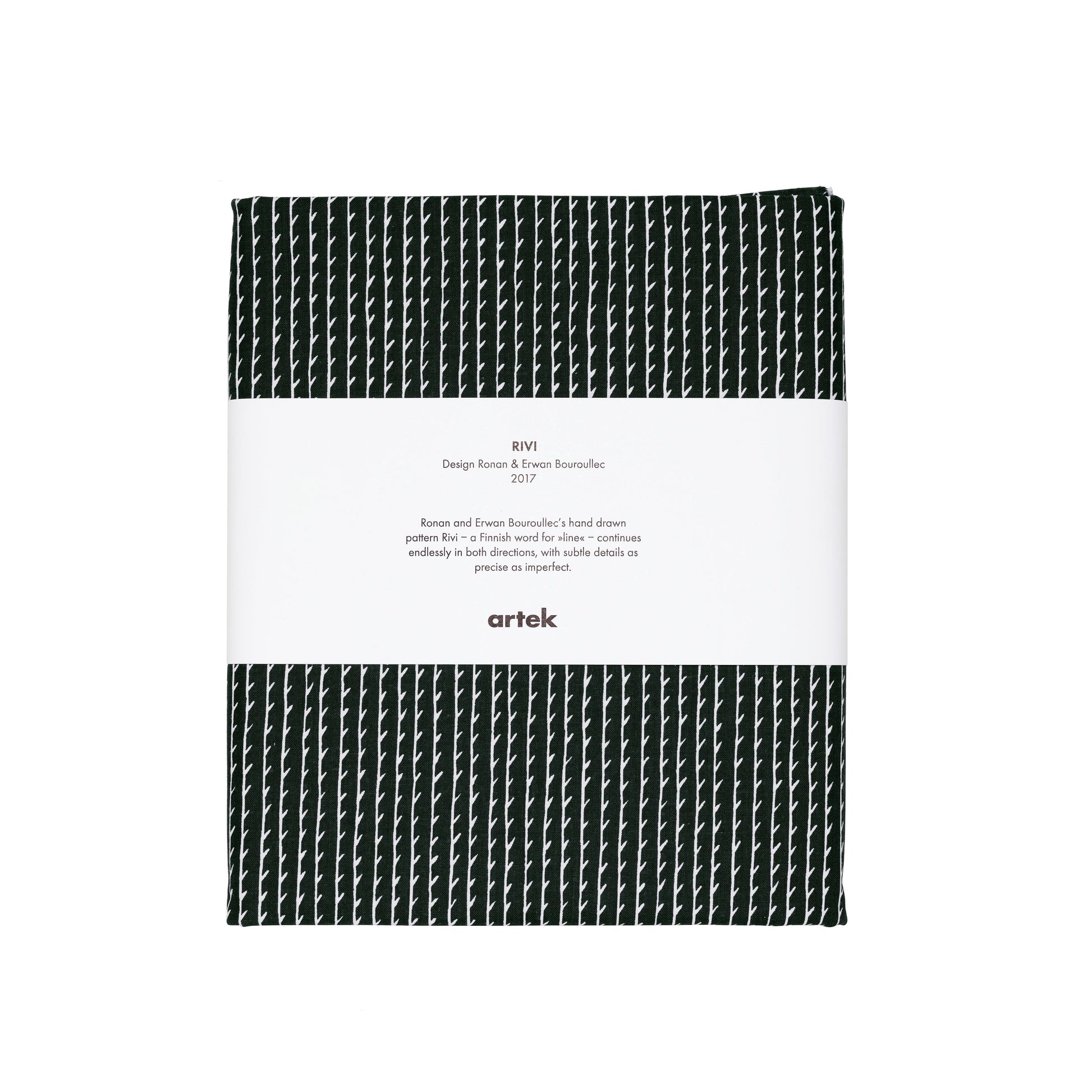 Artek Rivi Fabric, acrylic coated cotton — black/white