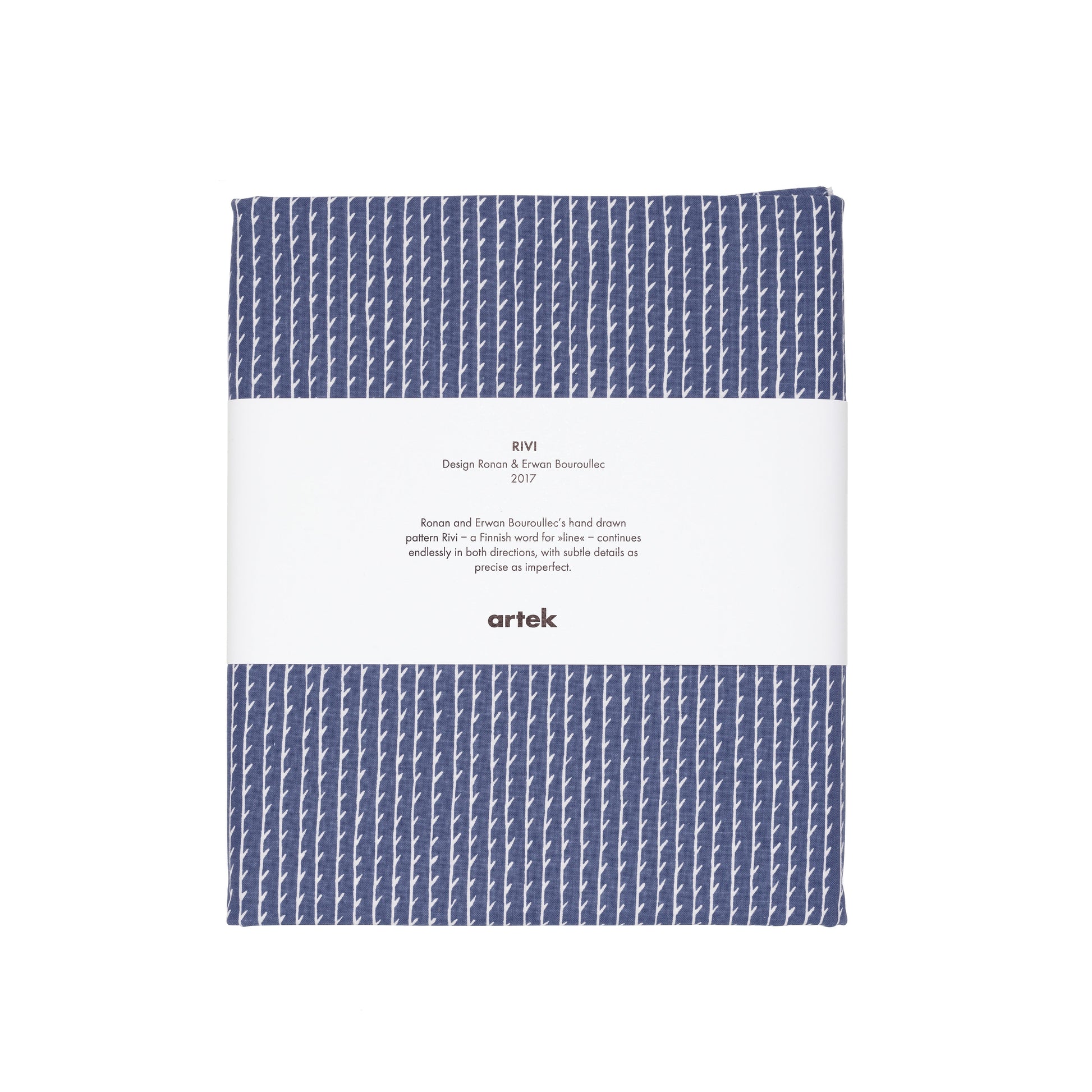 Artek Rivi Fabric, acrylic coated cotton — blue/white