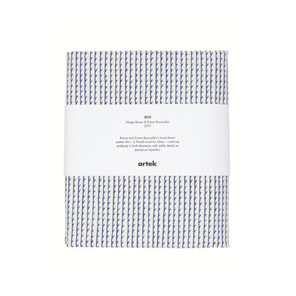 Artek Rivi Fabric, canvas cotton — white/blue