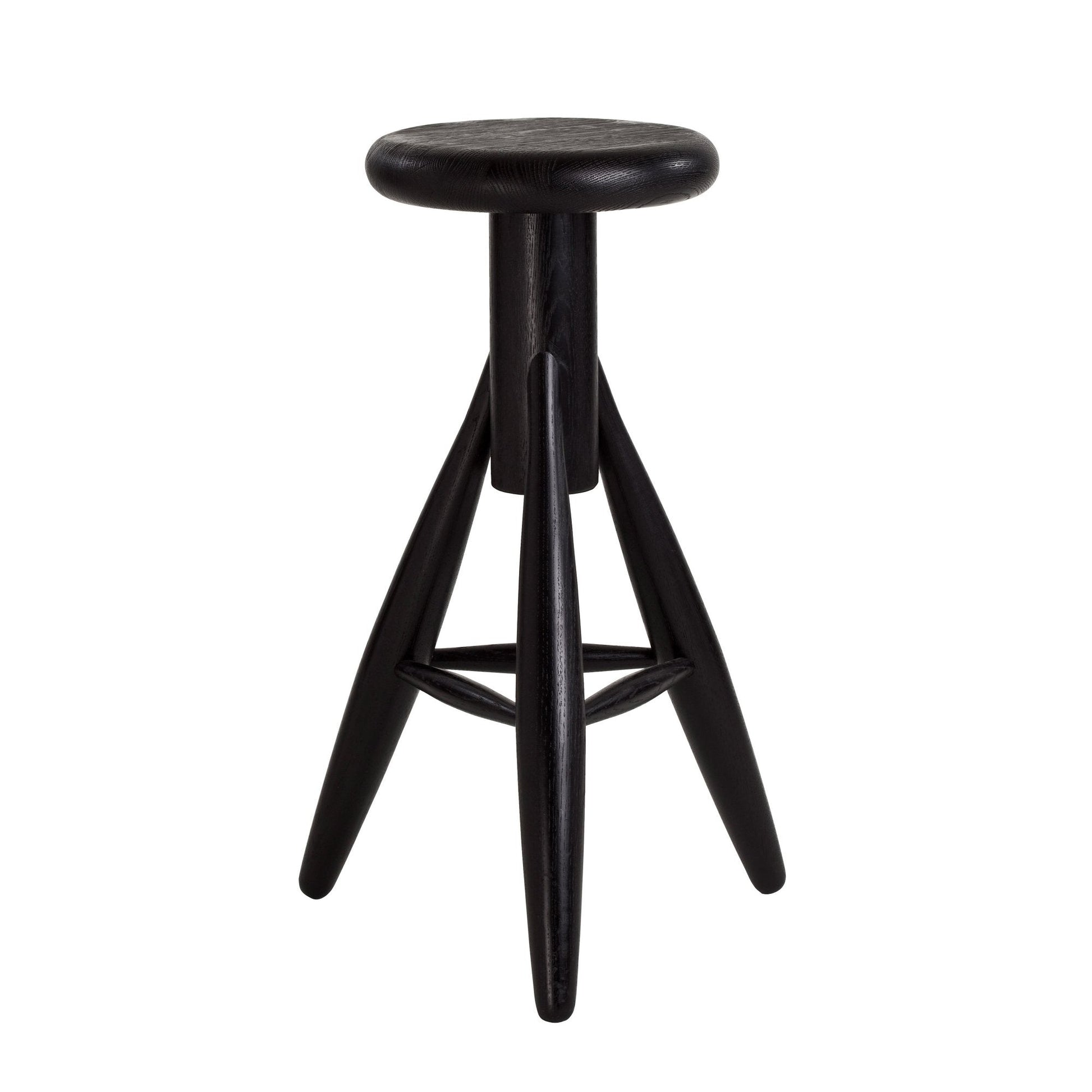 Artek Rocket Bar Stool — black lacquered