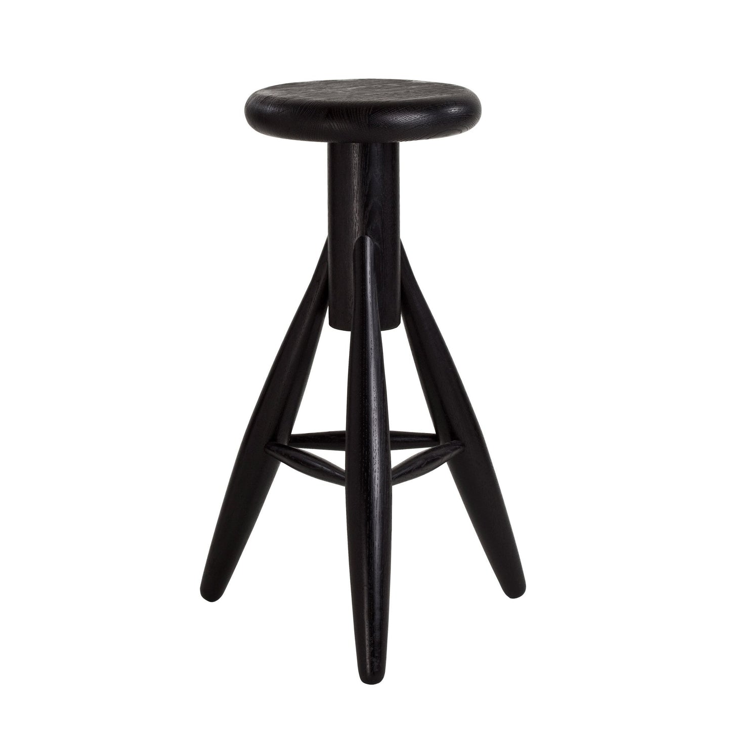 Artek Rocket Bar Stool — black lacquered