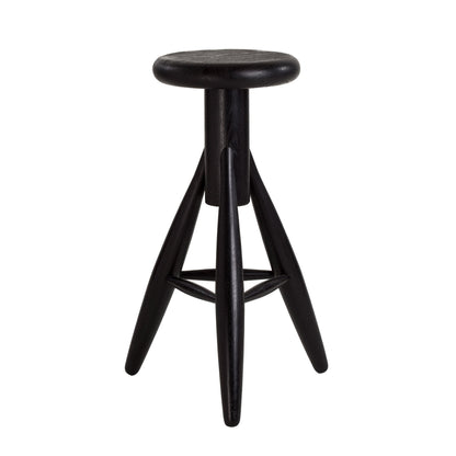 Artek Rocket Bar Stool — black lacquered