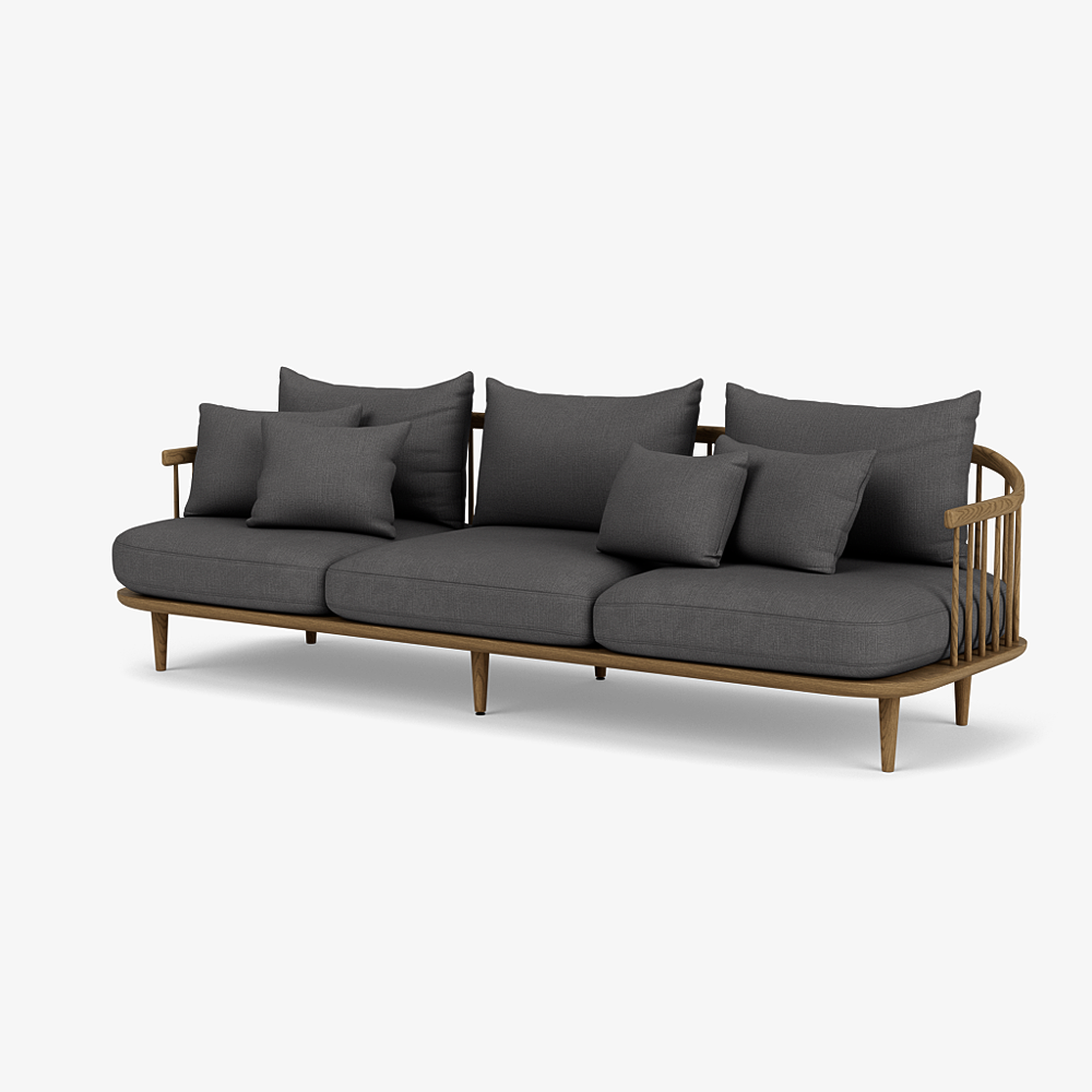 FLY SC12 - 3 seater fabric sofa (Request Info).