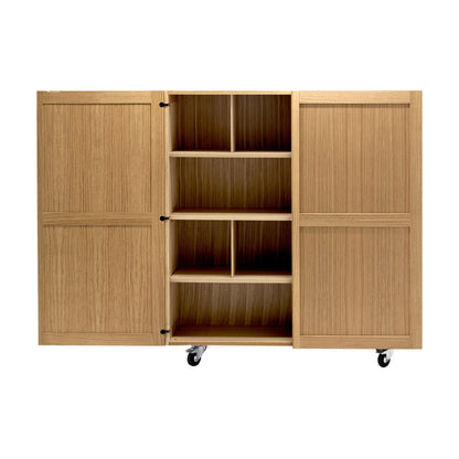 SHIGETO - Oak highboard with doors.