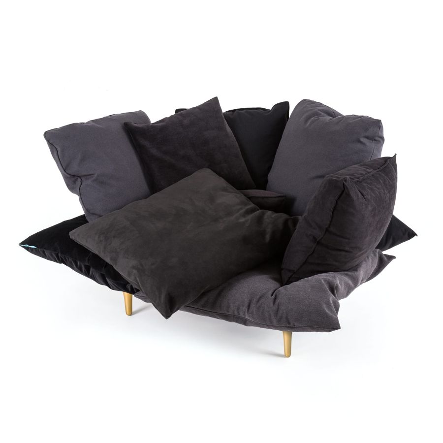 Fabric Armchair Comfy by Seletti #Charcoal Grey