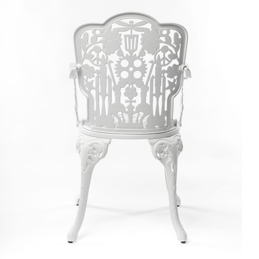ALUMINIUM Outdoor ARMCHAIR Industry Collection by Seletti #WHITE