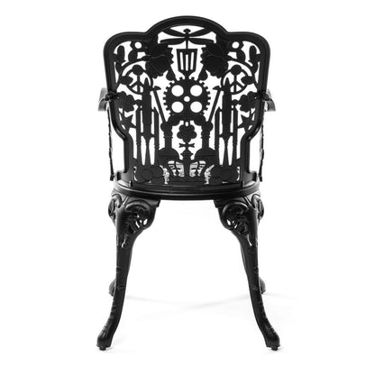 ALUMINIUM Outdoor ARMCHAIR Industry Collection by Seletti #BLACK