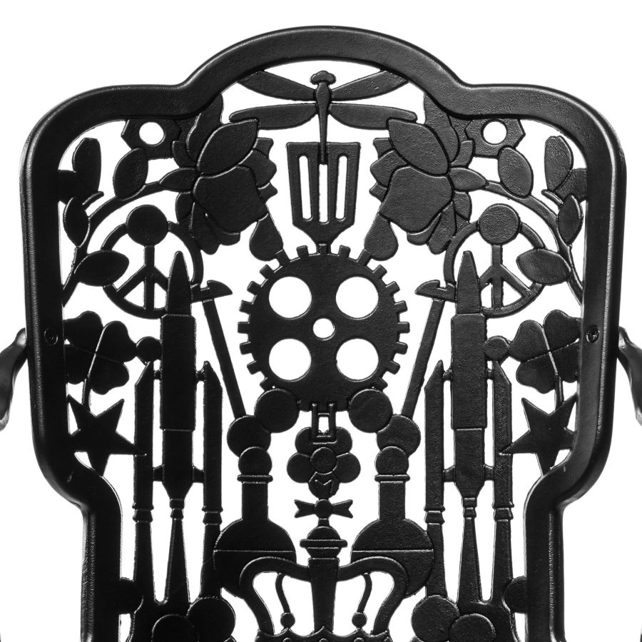 ALUMINIUM Outdoor ARMCHAIR Industry Collection by Seletti #BLACK