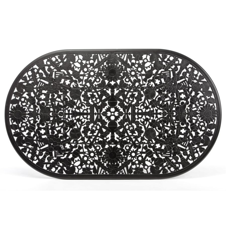 OVAL ALUMINIUM Outdoor TABLE Industry Collection by Seletti #BLACK