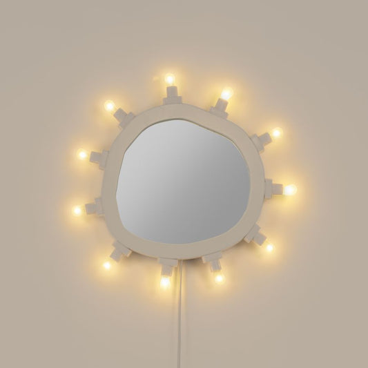 Luminaire Mirror Small - Mirror with Lightbulbs