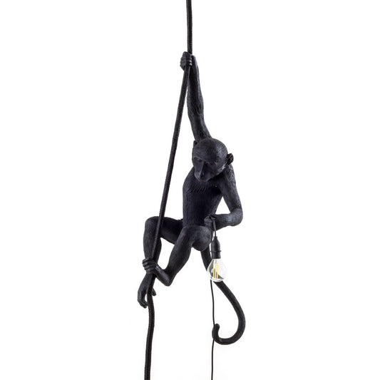 LED Resin Indoor/Outdoor Pendant Lamp Monkey Lamp Ceiling by Seletti #Black