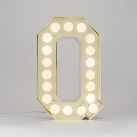 Metal Indoor Floor Lamp Vegaz Alphabet "Q" by Seletti