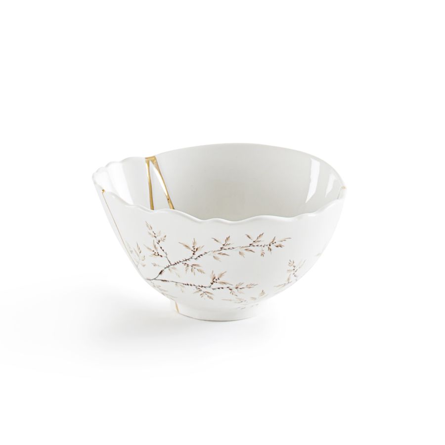 Porcelain and gold plated Bowl Kintsugi by Seletti #No.1