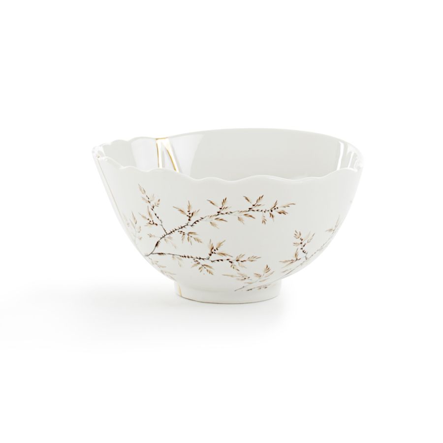 Porcelain and gold plated Bowl Kintsugi by Seletti #No.1