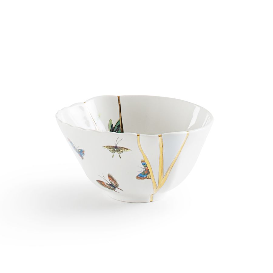 Porcelain and gold plated Bowl Kintsugi by Seletti #No.2