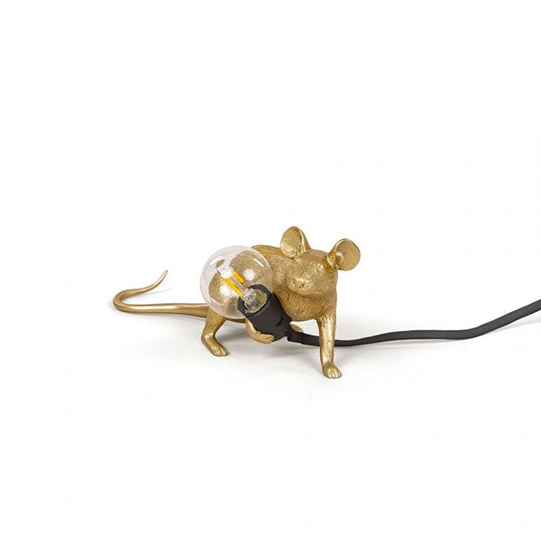 Mouse Lop Lying Down Table Lamp by Seletti #Gold