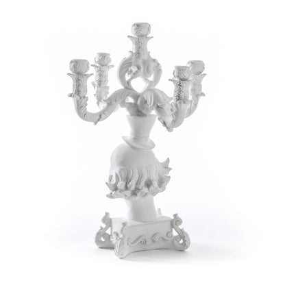 5 Arms Polyresin Candle Holder Burlesque Clown by Seletti #White