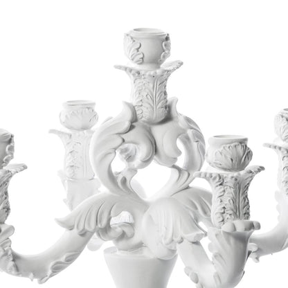 5 Arms Polyresin Candle Holder Burlesque Clown by Seletti #White