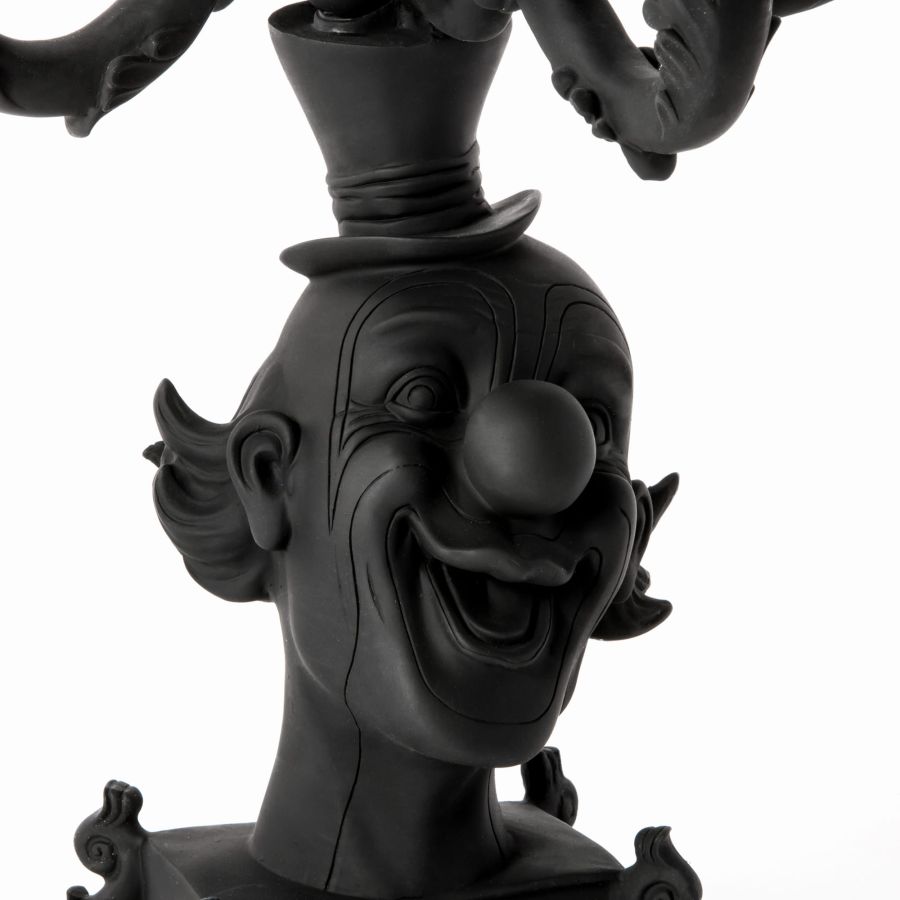5 Arms Polyresin Candle Holder Burlesque Clown by Seletti #Black