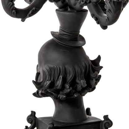 5 Arms Polyresin Candle Holder Burlesque Clown by Seletti #Black