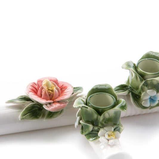 Flower Attitude The Spontoon - fine porcelain Candle Holder