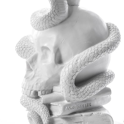 5 arms Polyresin candle holder Giant Burlesque Skull by Seletti #White