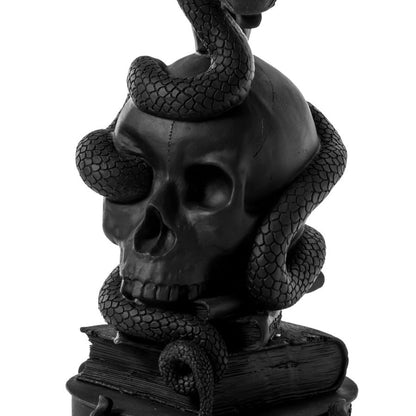 5 arms Polyresin candle holder Giant Burlesque Skull by Seletti #Black