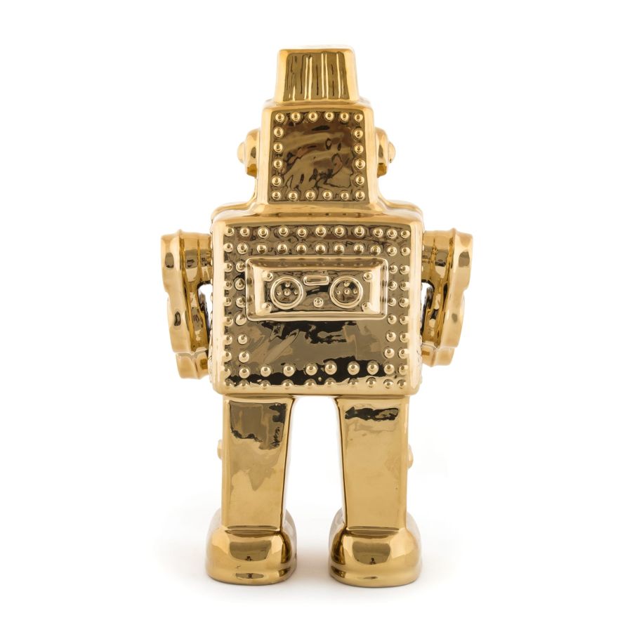 Porcelain Decorative Object Memorabilia My Robot by Seletti #Gold