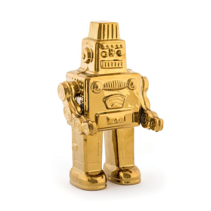 Porcelain Decorative Object Memorabilia My Robot by Seletti #Gold